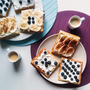 foodiesfeed.com homemade waffles with coffee