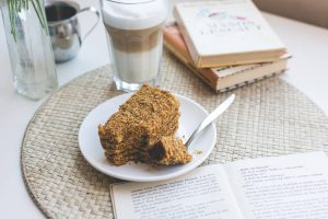 foodiesfeed.com traditional czech honey cake caffee latte